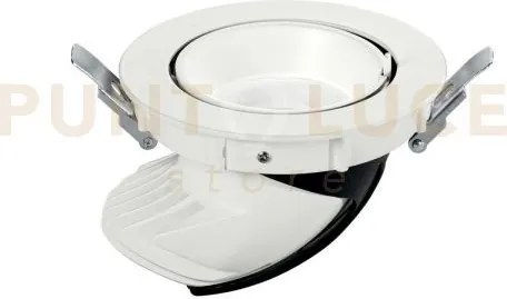 Incasso led delta bianco in alluminio 30w 3860lm 4000k 11x11x14 cm.