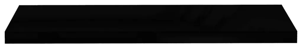 Scaffali a parete 4 pz nero lucido 90x23,5x3,8 cm in mdf