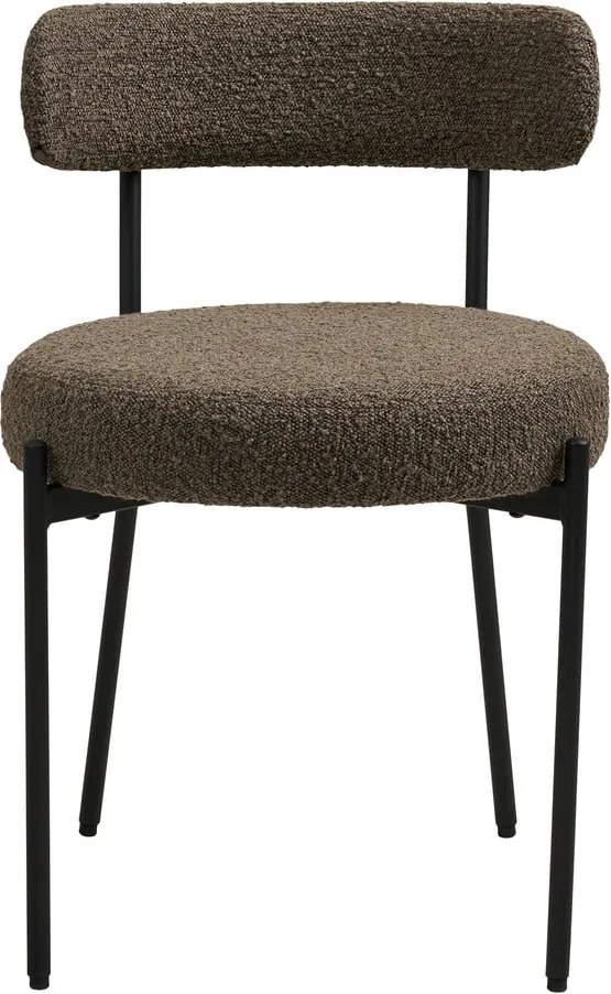 Sedia da pranzo marrone in imbottito Badalona – House Nordic