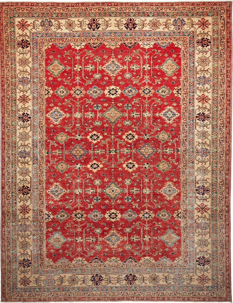 Kazak Tappeto 280x350 Rosso (Pakistan) Annodato A Mano