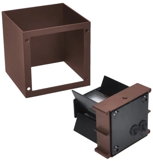 Brilagi - Applique da esterno CUBE LED/6W/230V marrone IP54
