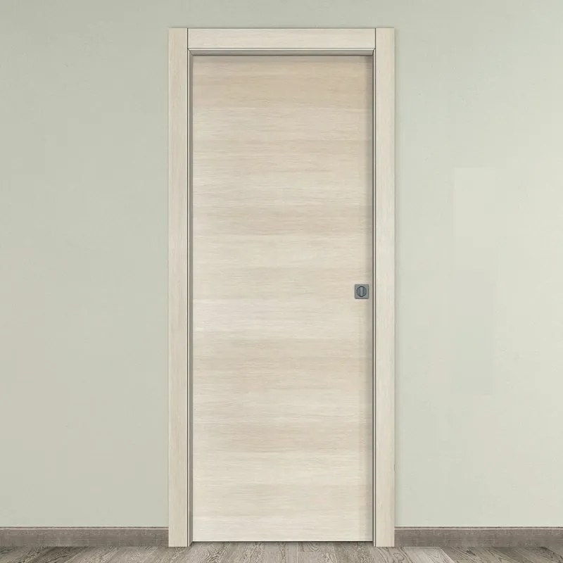 Porta scorrevole Oxford ecru L 90 x H 210 cm reversibile