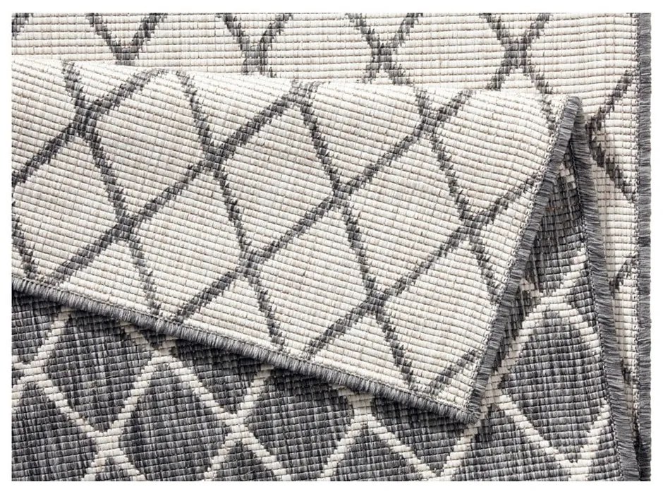 Tappeto da esterno grigio e crema , 80 x 350 cm Malaga - NORTHRUGS