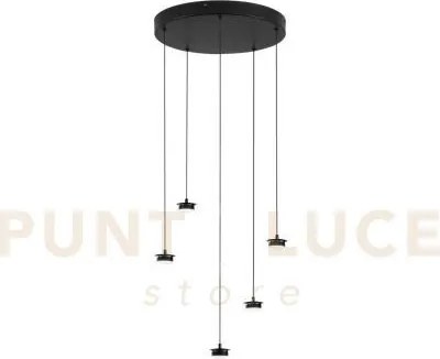 Struttura nero opaco in metallo per lampadario a sospensione comple...