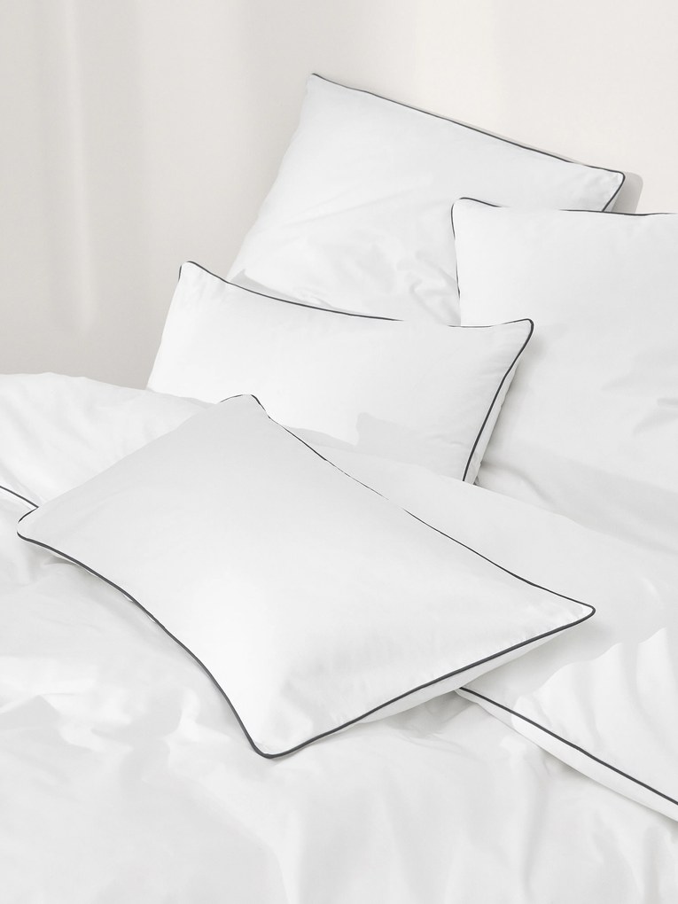 Copripiumino in cotone percalle con bordino Daria