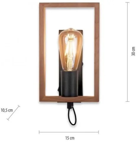 Leuchten Direkt 15654-18 - Applique FRANKY 1xE27/60W/230V