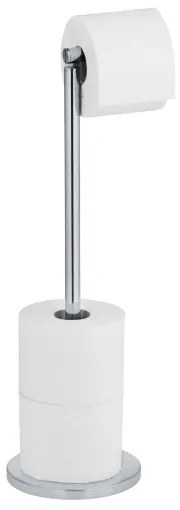 WENKO 19637100 - Portarotolo per carta igienica 21x55 cm in acciaio inox/argento