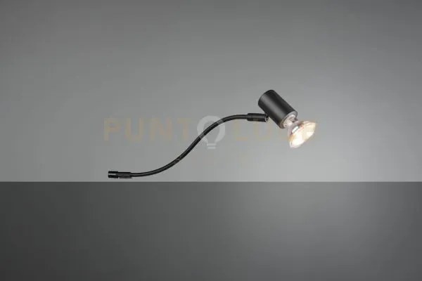 Giada h2o applique spot orientabile nero da avvitare su specchio ip...