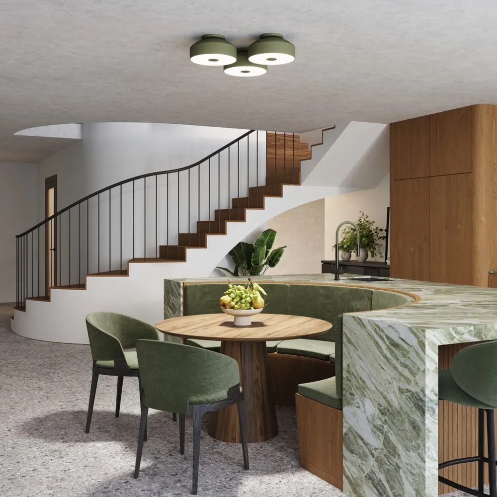 Plafoniera verde Blacko – Sollux