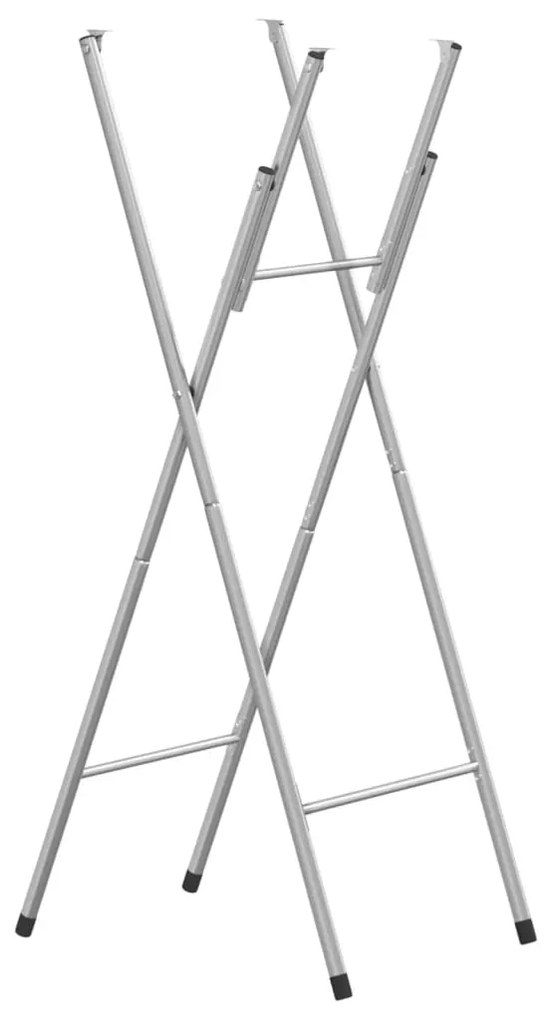 Gambe Pieghevoli Per Tavolo Da Bar Argento 45x53x108 Cm Acciaio /
