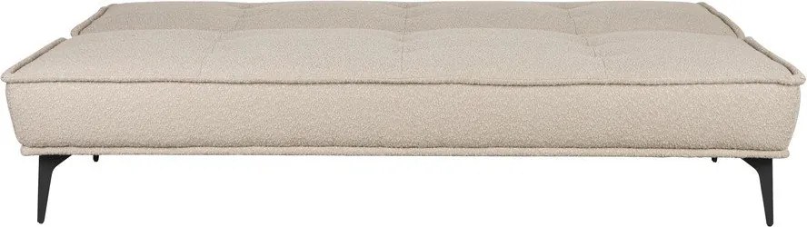 Divano beige allungabile con rivestimento in bouclé 184 cm Cielke – White Label