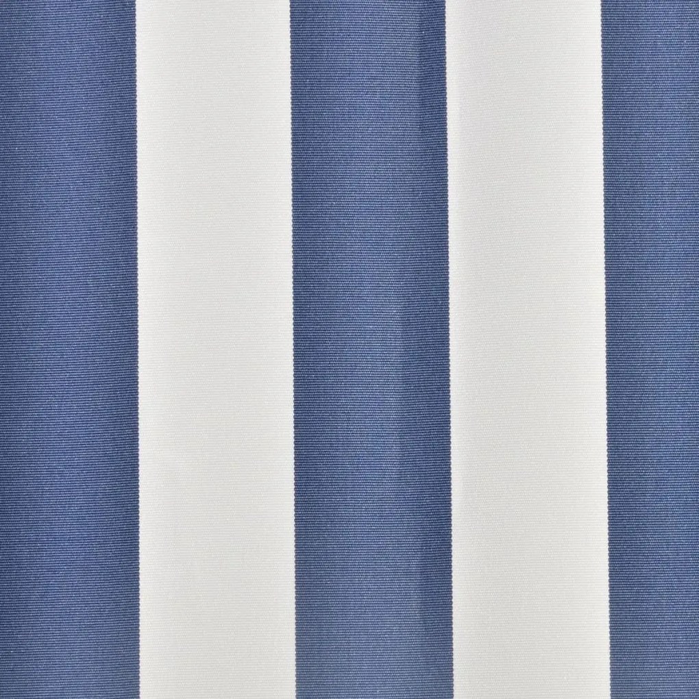 Tenda Parasole in Tela Blu e Bianco 3x2,5m (Telaio non Incluso)