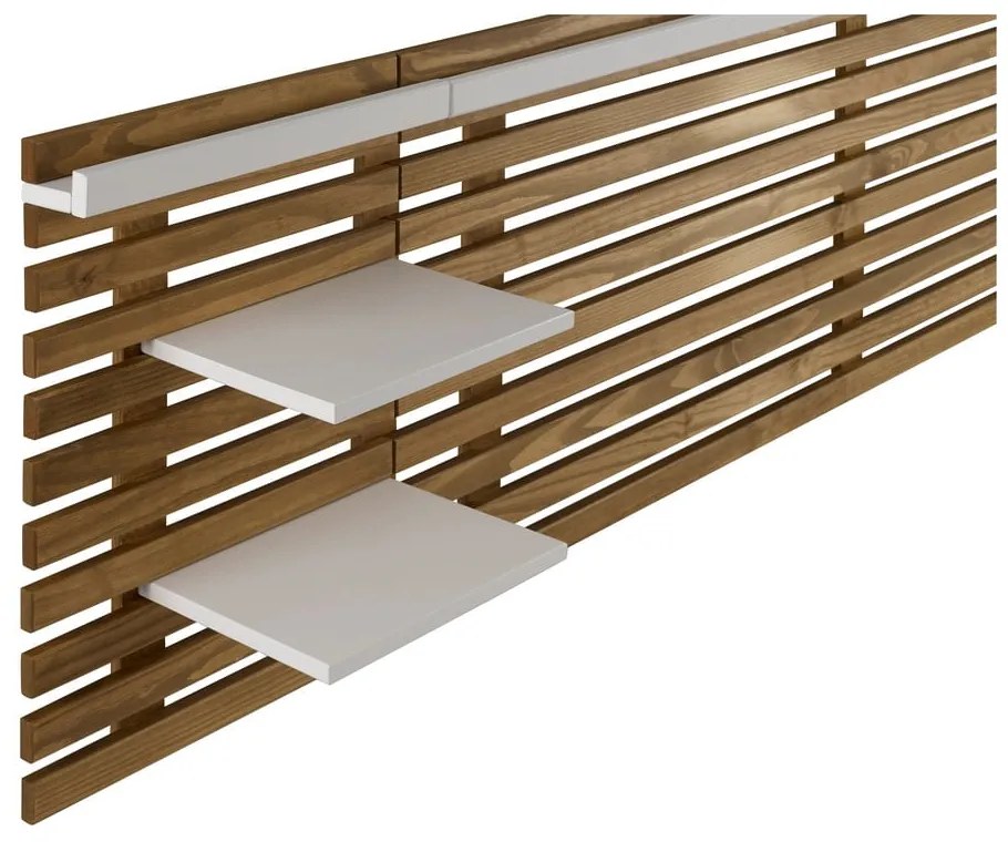 Testiera in pino bianco/naturale 240x62 cm Nidra - Marckeric