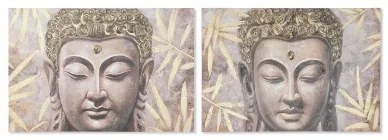 Quadro Home ESPRIT Buddha Orientale 120 x 3 x 80 cm (2 Unità)