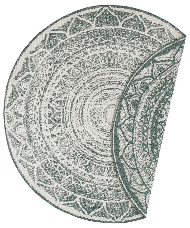 Tappeto da esterno verde e crema , ø 140 cm Siruma - NORTHRUGS