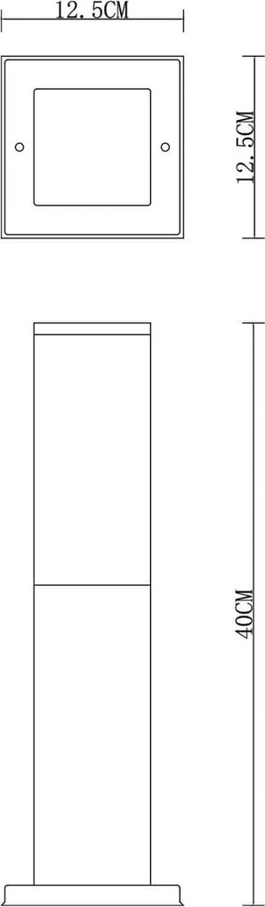 Paletto da Giardino 40cm acciaio INOX CORTEN IK06 IP54 base E27