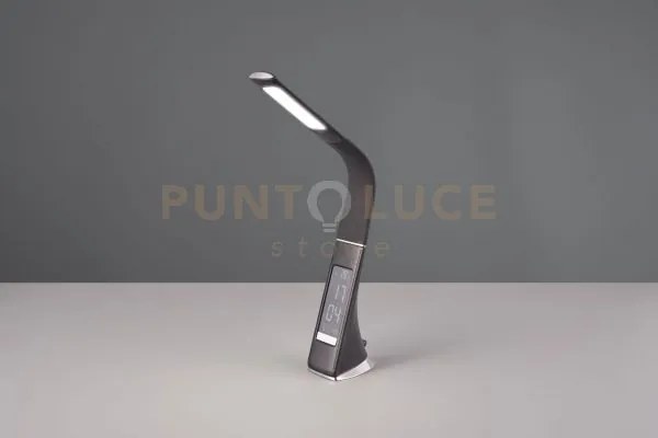Francy lampada da studio nera flessibile dimmerabile con display or...