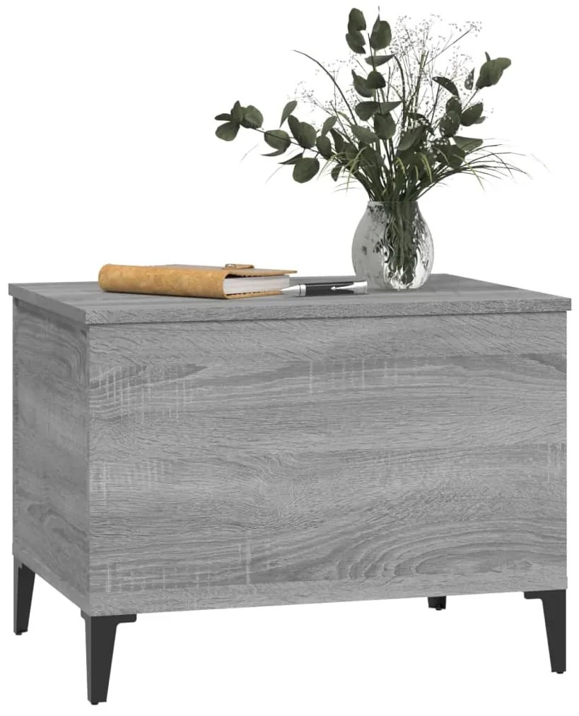 Tavolino salotto grigio sonoma 60x44,5x45 cm legno multistrato