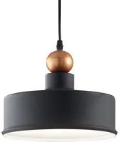 Sospensione Industrial-Minimal Triade-2 Metallo Grigio 1 Luce E27