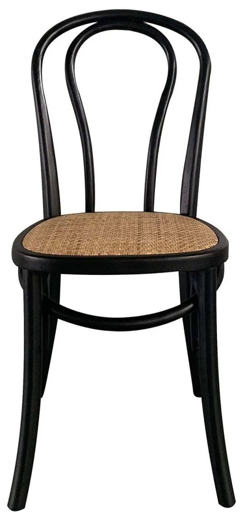 PACK 4 SEDIE FOLIE NERE IN RATTAN