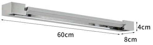 Brilagi-LED Specchio da bagno illuminato AQUA LINE LED/18W/230V 60 cm IP44 cromo lucido
