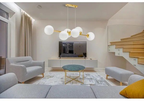 Lampadario a sospensione con filo 6xE27/35W/230V oro