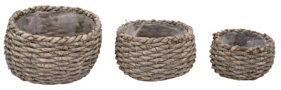 Coprivaso in paglia in set da 3 pezzi ø 26 cm - Ego Dekor