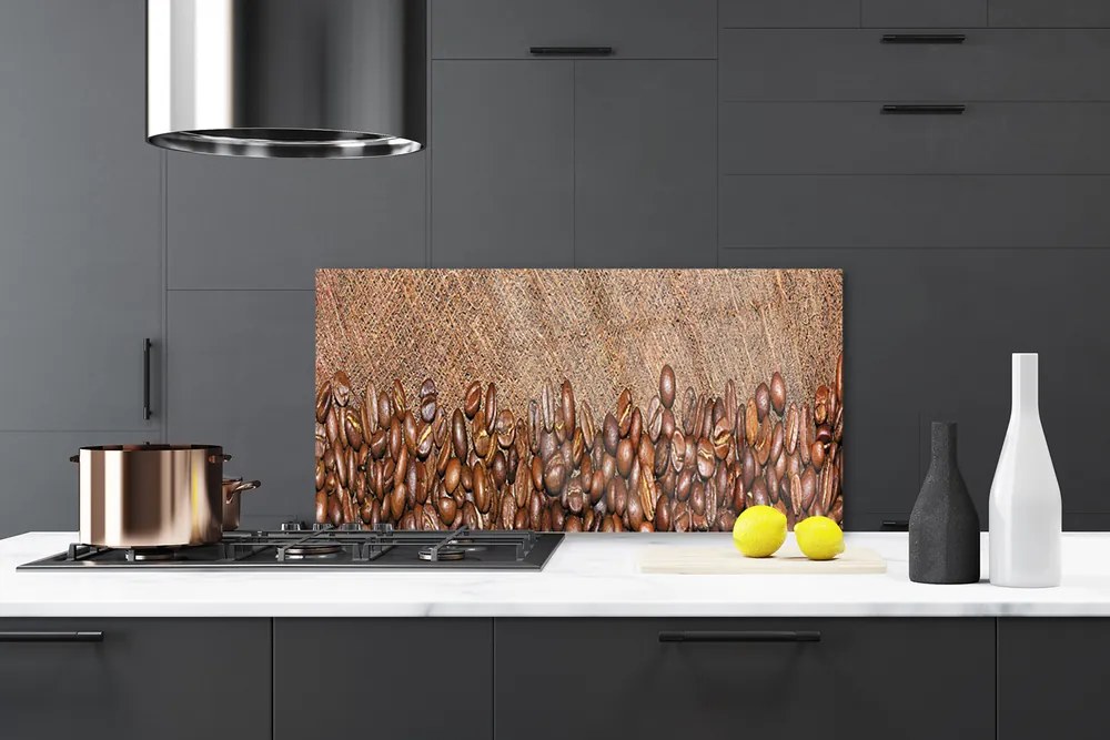 Pannello cucina paraschizzi Cucina in chicchi di caffè 120x60 cm