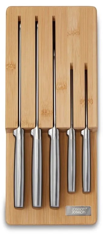Set di coltelli con lama in acciaio inox e supporto 5 pz Elevate Bamboo – Joseph Joseph