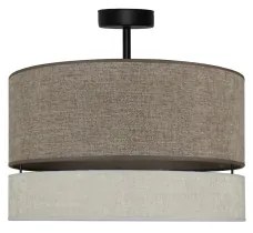 Duolla - Lampadario a plafone DOUBLE 1xE27/15W/230V diametro 40 cm marrone/grigio