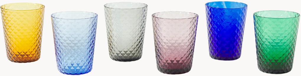 Set di 6 bicchieri in vetro soffiato Isolano