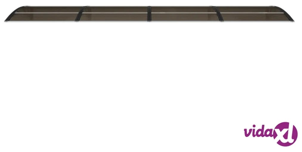 vidaXL Tettoia per Porta Nera 400x100 cm in Policarbonato