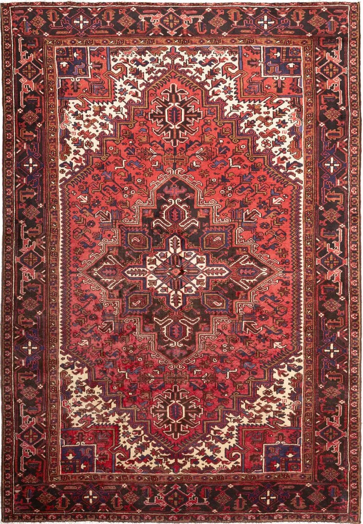 Heriz Tappeto 210 x 290 Rosso (Iran) Annodato A Mano