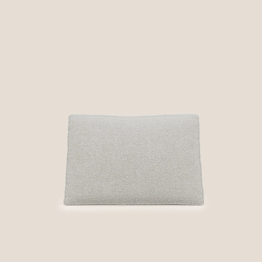 Nettuno cuscino schienale realizzato in tessuto bouclè impermeabile T07 bianco