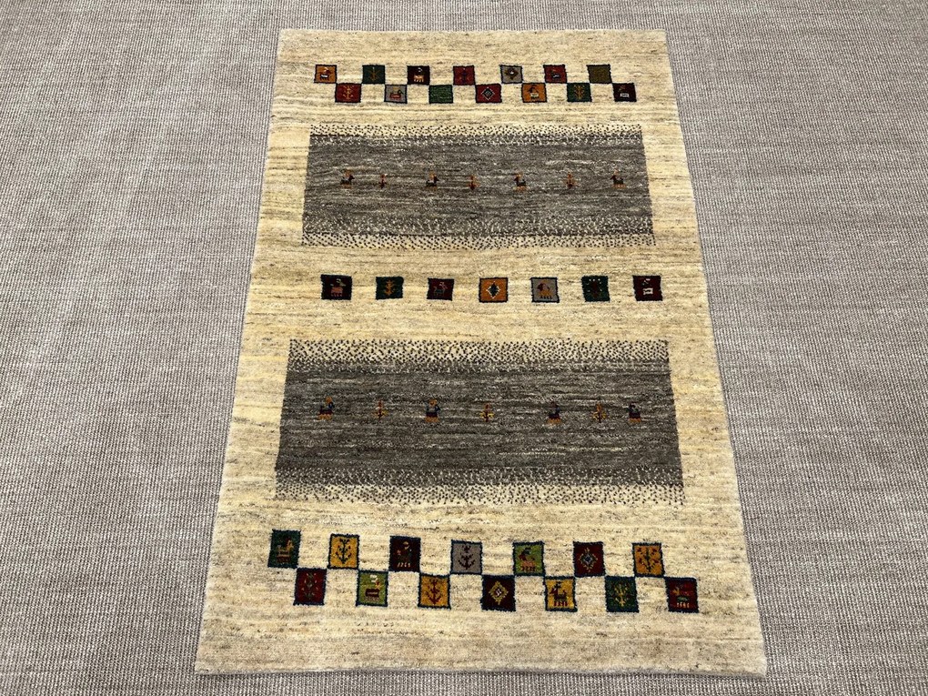 Gabbeh Tappeto persiano 110 x 160 Beige (Iran) Annodato A Mano