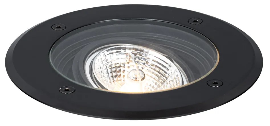 Faretto da terra moderno per esterni nero AR70 orientabile IP65 - Delux