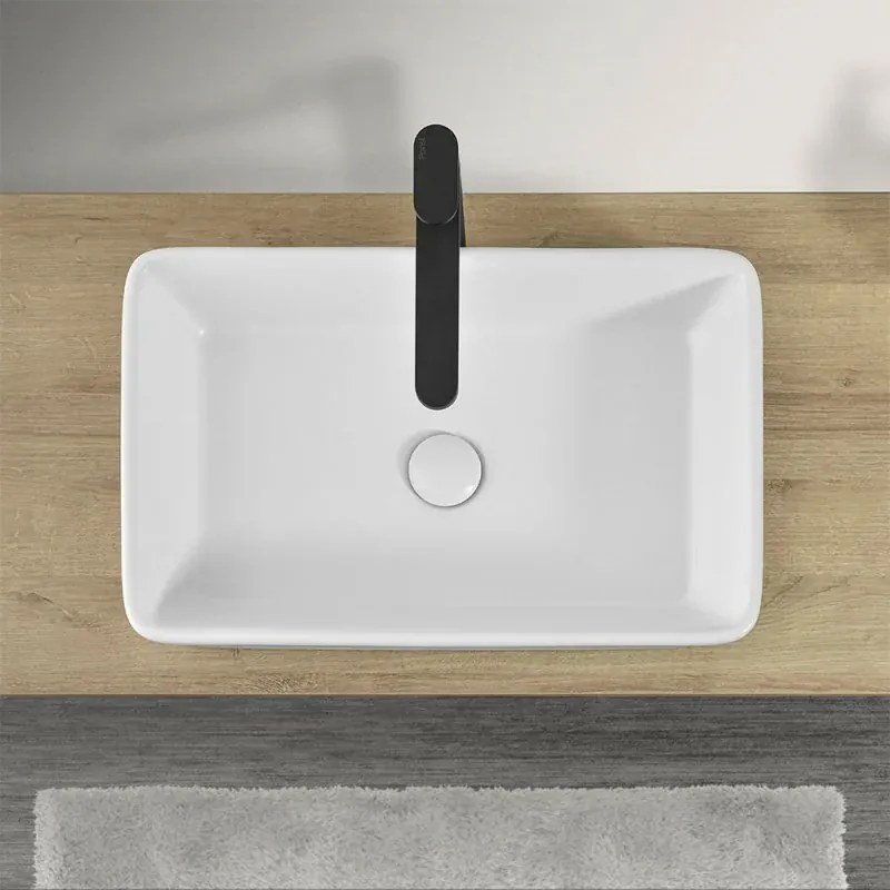 Mensolone sospeso 140 cm rovere miele per lavabi da appoggio serie Master