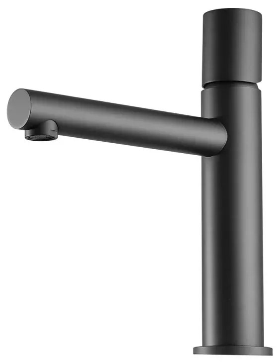 Miscelatore lavabo nero opaco senza leva in acciaio inox Gemini