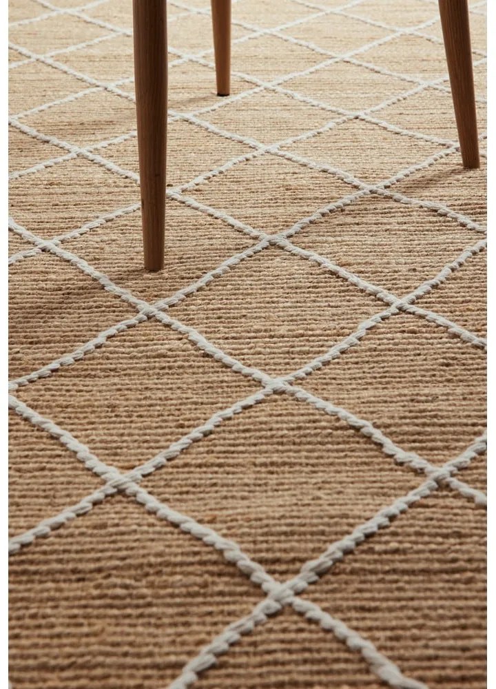 Tappeto di colore naturale in iuta tessuto a mano 200x300 cm Kunu – Hanse Home