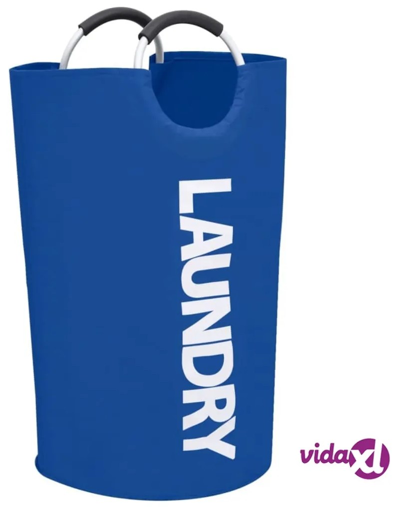 vidaXL Portabiancheria 2 pz Blu