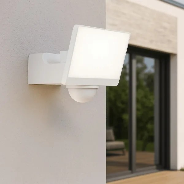 Faro LED con sensore di movimento e crepuscolare DAVOS LED/30W/230V IP54 bianco