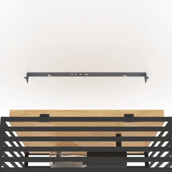 Eglo 390163 - Plafoniera CIDRAZ 2xE27/40W/230V nero/marrone