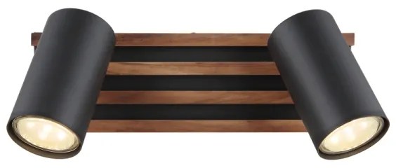 Globo 57909-2 - Faretto KAYDEN 2xGU10/25W/230V nero