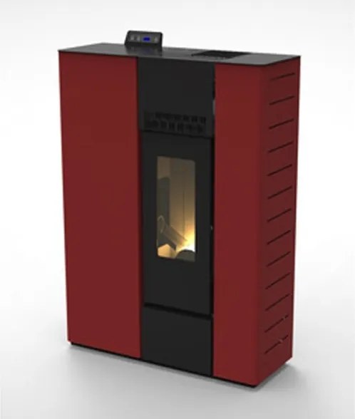 Stufa a Pellet Canalizzata C Line Air Sterope 12C 11,6 kW Bordeaux