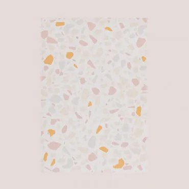 Tovaglietta individuale plastificata Egan Terrazzo bianco - Sklum