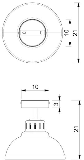 Lampadario a plafone SVEN 1xE27/15W/230V bianco
