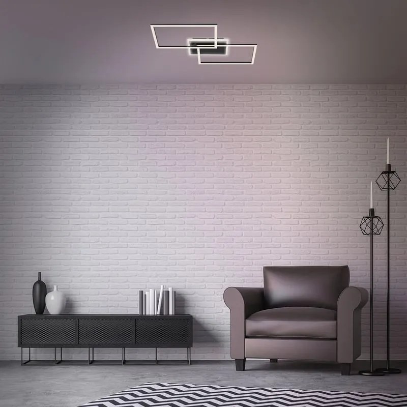 Plafoniera LED Frame nero IP20, 4200 lumen