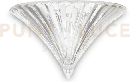 Santa applique in vetro 1 luce attacco e14 trasparente 38,5cm