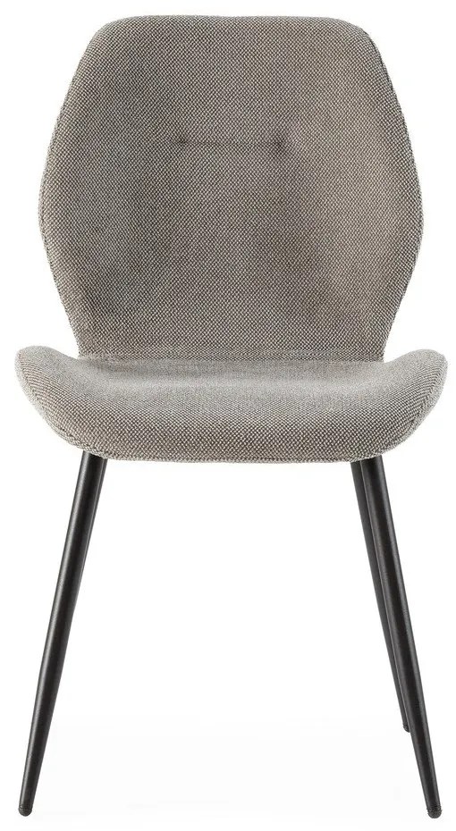 Sedie da pranzo in set grigio chiaro in imbottito 4 pz Ansu – Marckeric