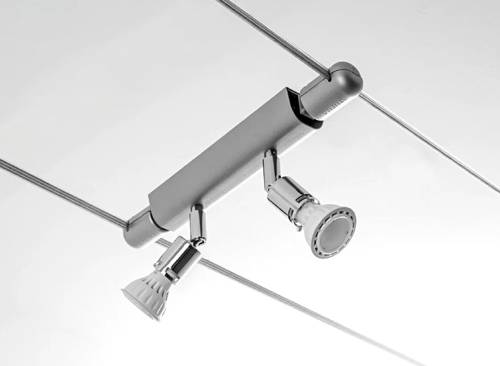 FOCUS sorgente 2 faretti Jaris cromo lampadine escluse